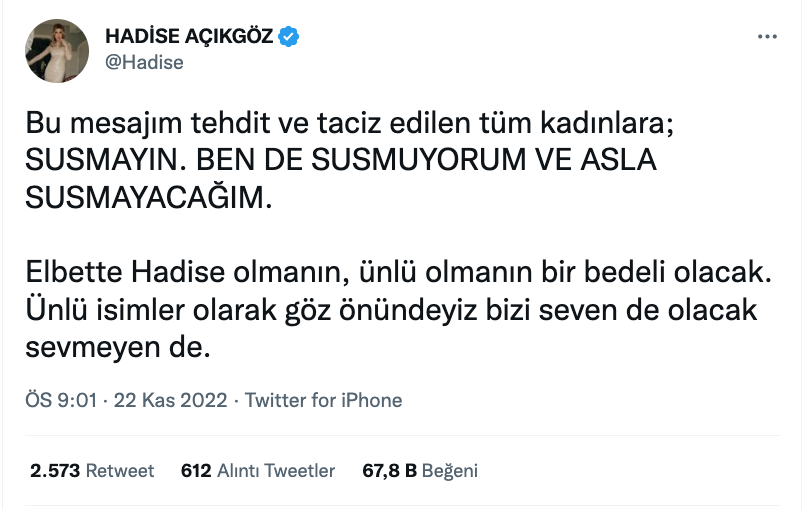 hadise den santaj aciklamasi